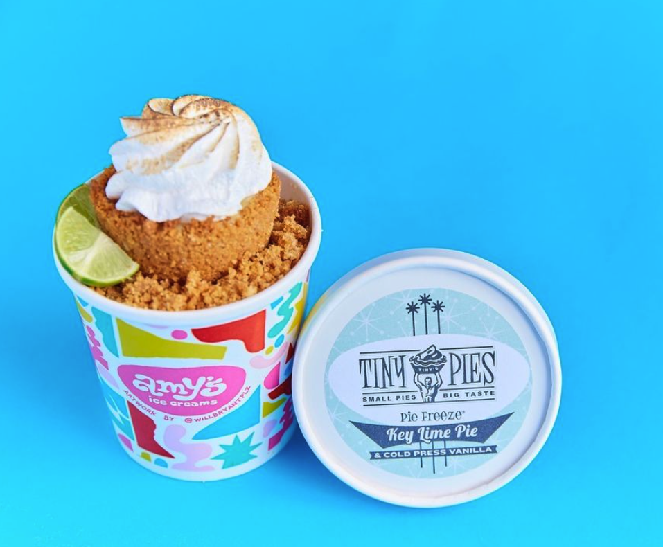 Tiny Pies, Amy Ice Cream lids packaging design